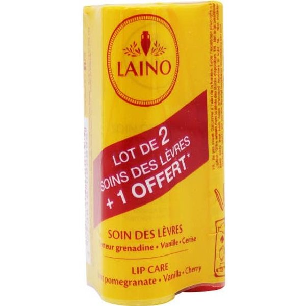 Laino TríO Stick Labial Granada Vainilla Cereza 3X4G-image