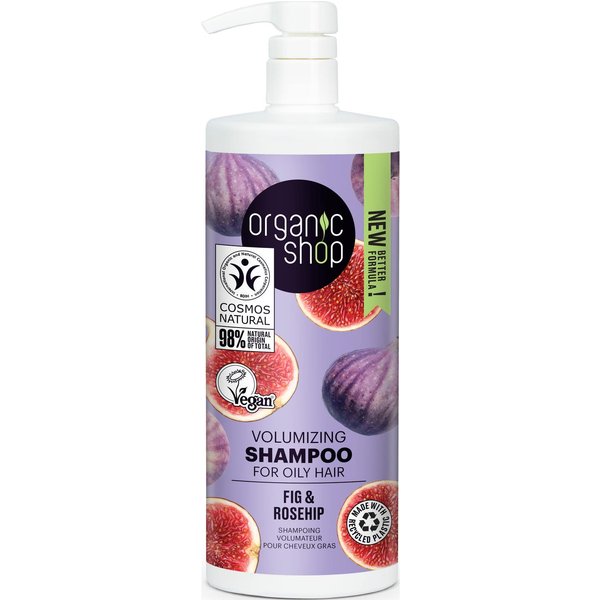 Organic Shop Shampoo For Oily Hair Volume Fig And Rosehip 1L-image