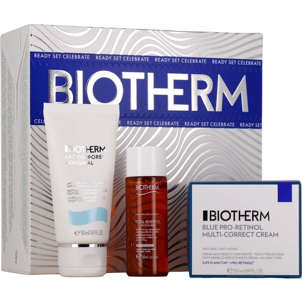Biotherm Cofre Blue Pro-Retinol + Leche + Total Renew Oil-image