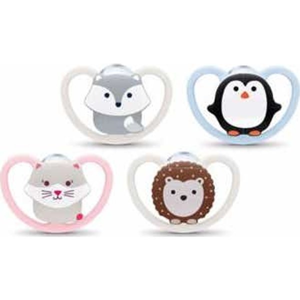 Nuk Pack Space Chupetes Silicona 0-6 M 2 Uds-image