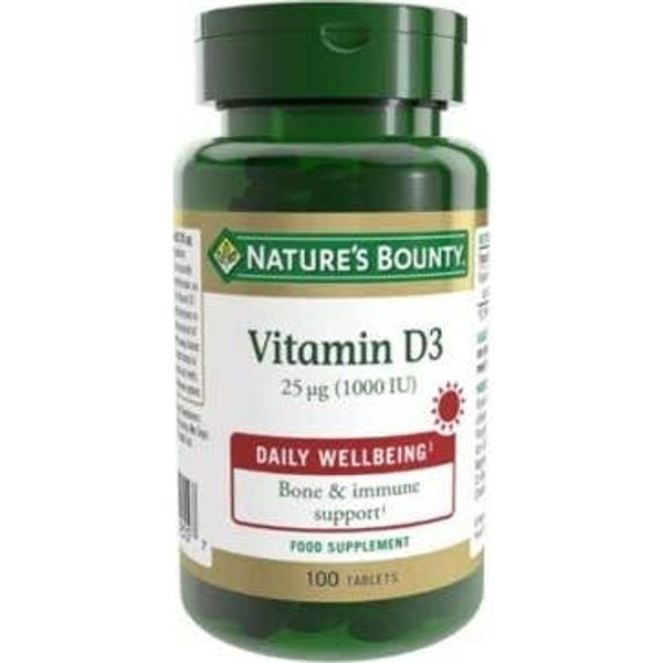 Nature's Bounty Vitamina D3 25Mg 1000IU 100Comp-image