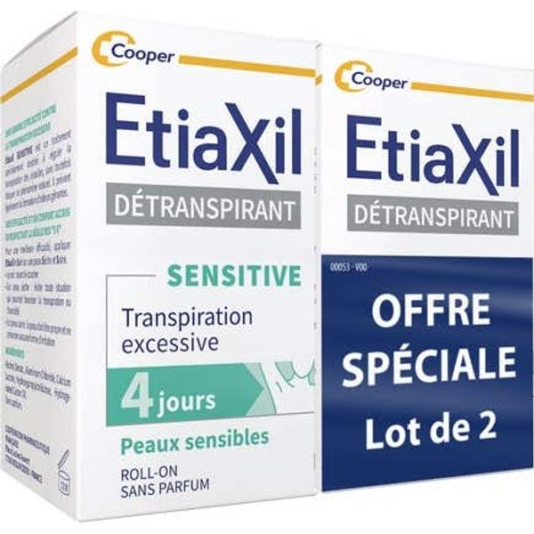 Etiaxil Detranspirante Sensitive Pieles Sensibles Roll-On 2X15Ml-image