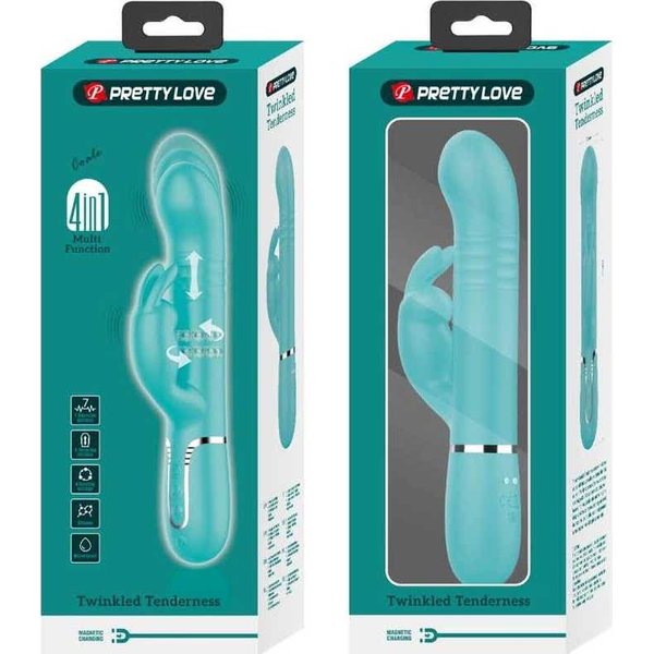 Pretty love Vibrador Coale Rabbit Perlas Verde Agua 1 Ud-image