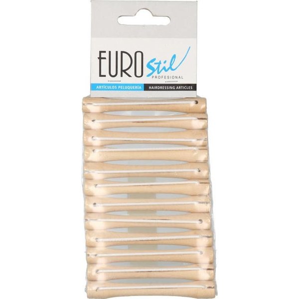 Eurostil Bigudis De Madera Mediano Nº3 Ol01546 12 Uds-image