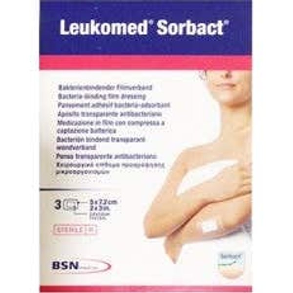 Leukomed Sorbact ApóSito 5X7,2Cm 3Uds-image