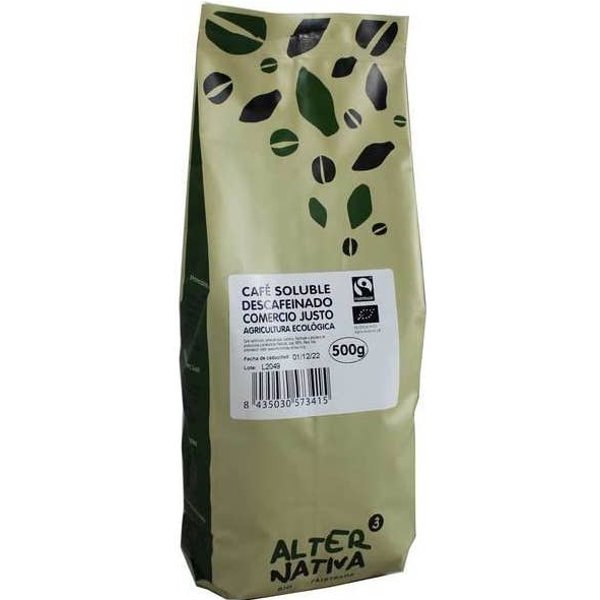 Alternativa3 Café Soluble EcolóGico Liofilizado Descafeinado 500G-image