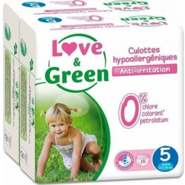 Bragas De Aprendizaje HipoalergéNicas love & green T5 18 Piezas-image