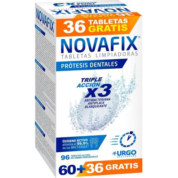 Novafix Tabletas Limpiadoras Triple AccióN 96 Uds-image