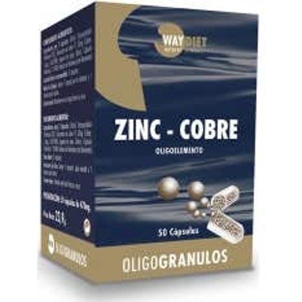 Waydiet Natural Products Zinc-Cobre Oligogranulos 50Caps-image