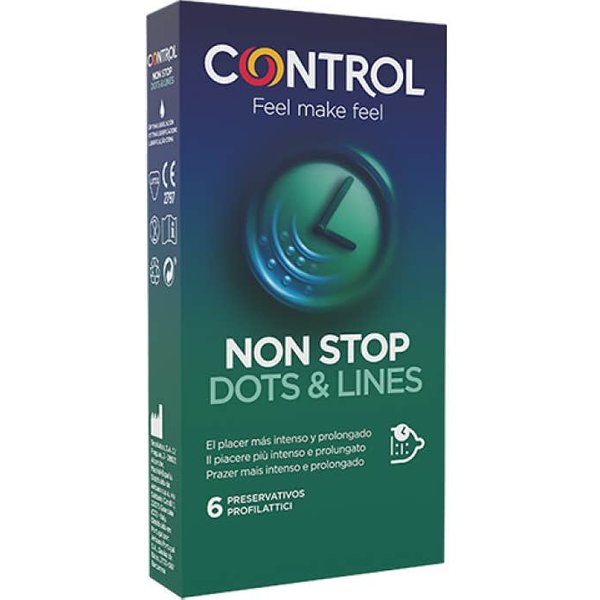 Control Non Stop Dots & Lines Preservativos 6Uds-image
