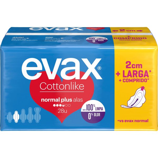Evax Cottonlike Alas Normal Plus Compresa 28 Uds.-image