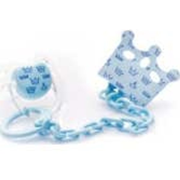 Acofarbaby Cadenita Y Chupete Silicona Simetrico Azul 6-12M-image