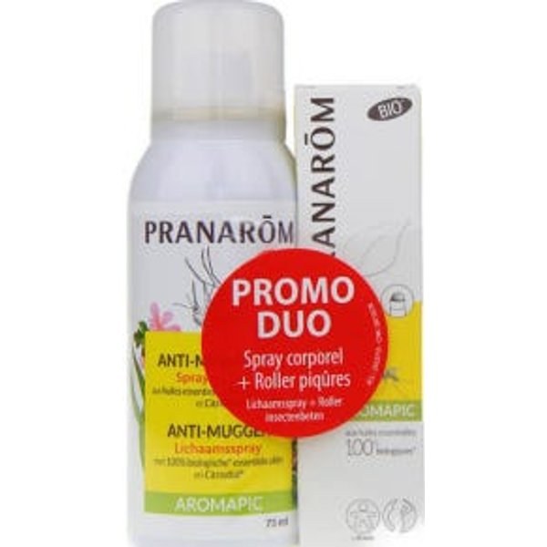 PranarôM Aromapic Antimosquitos Spray Corporal Bio 75Ml + Roll-On Postpicaduras Bio 15Ml-image