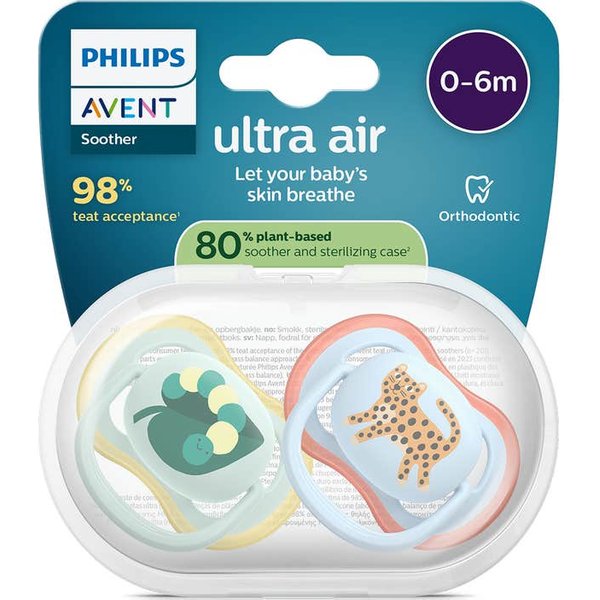 Philips Avent Ultra Air Deco Boy Gusano Leopardo 0-6M 2Uds-image