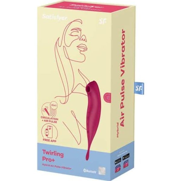 Satisfyer Twirling Pro+ Stimulator & Vibrator Red 1Ud-image