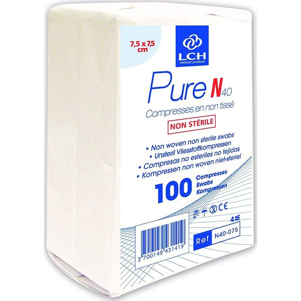 Lch Pure Compresa EstéRil No Tejido 7,5X7,5 Cm 100 Uds-image