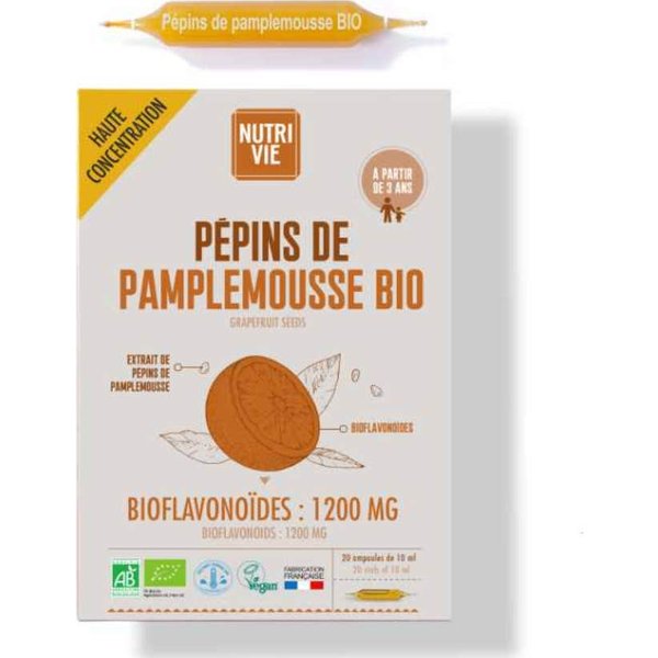 Nutrivie PéPins De Pamplemousse Bio 20 Ampoules-image