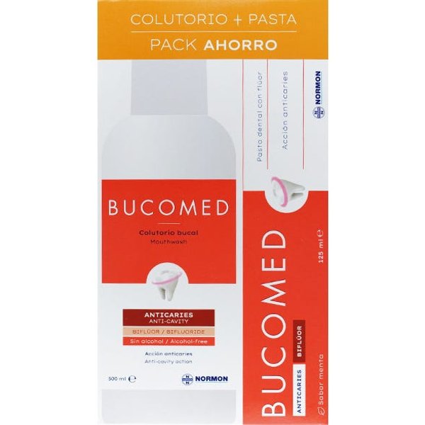 Normon Bucomed Anticaries Pack Colutorio 500 Ml + Pasta 125 Ml-image