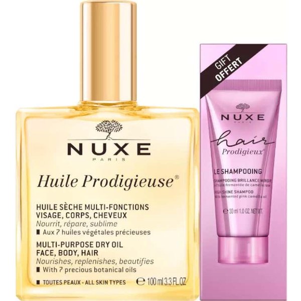 Nuxe Huile Prodigieuse 100 Ml + Hair Prodigieux Champú 30 Ml-image