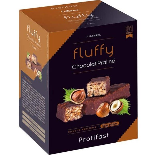 Protifast Fluffy Chocolate Praliné Barritas 7 Uds-image