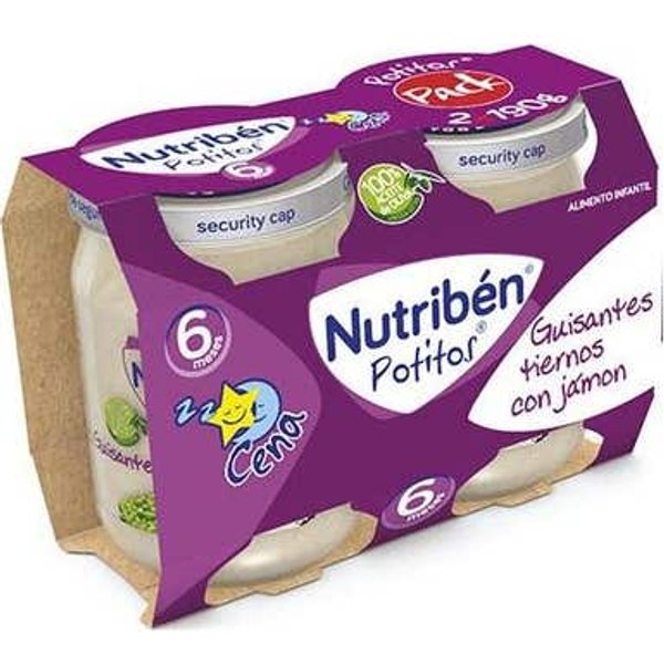 Nutriben Potito Duo Guisantes Con Jamon 190G-image