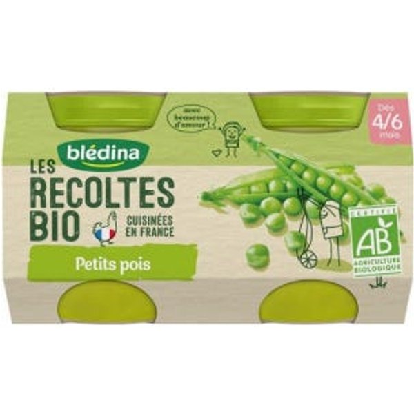 Bldina Les R Cosecha Bio Guisantes 4-6 Meses 2 X130 G-image