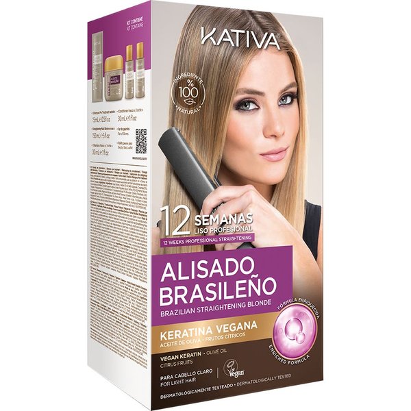 Kativa Kit Alisado BrasileñO Cabellos Rubios-image