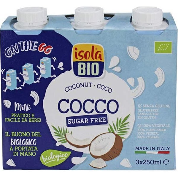 Isola Bio Bebida Vegetal De Coco Bio Sin Gluten 3X250 Ml-image