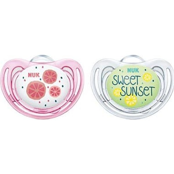 NUK Chupete Silicona Fruits Day&Night 0-6 Meses 2 Uds-image