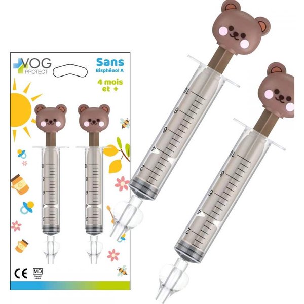 Vog Protect Bebé Jeringa Nasal Oso 2Uds-image