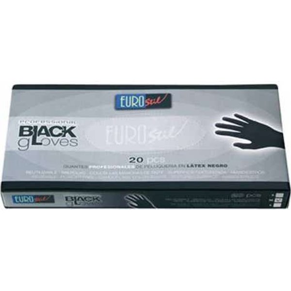 Eurostil Guantes Latex Negro Tm 20Uds-image
