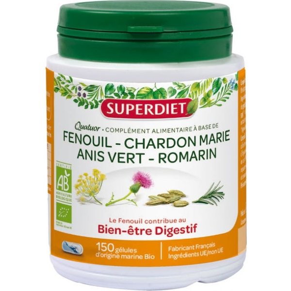 Super Diet Quatuor DigestióN De Hinojo Bio 150 CáPsulas-image
