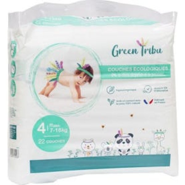 Green Tribu PañAles EcolóGicos Talla 4 7-18Kg 22Uds-image