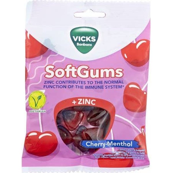 Vicks Gomas De Mascar + Zinc Cereza Menta 90 G-image