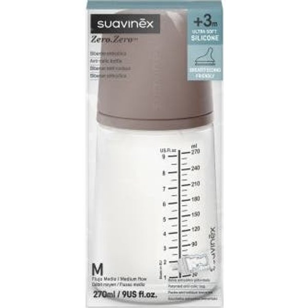 Suavinex BiberóN AnticóLico T Silicona +3M 270 Ml Tm Caramel 1 Ud-image