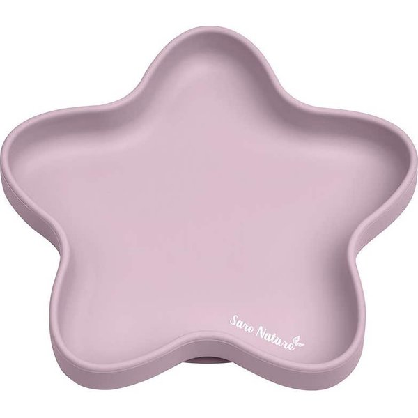 Saro Baby Plato Silicona Star Rosa 1 Ud-image