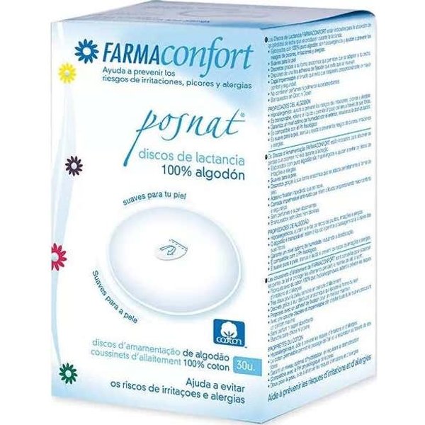 Farmaconfort Discos Absorbentes Lactancia 100% AlgodóN 30Uds-image