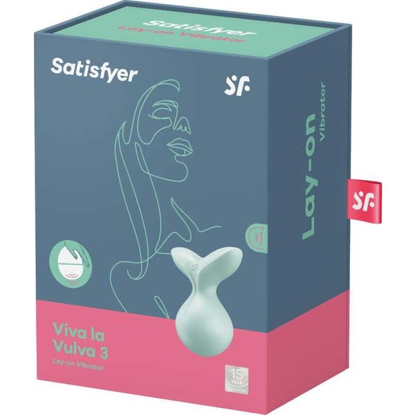 Satisfyer Viva La Vulva 3 Vibrador Lay-On Verde 1Ud-image