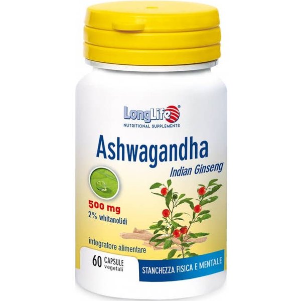 Longlife Ashwagandha 500 Mg 60 Caps-image