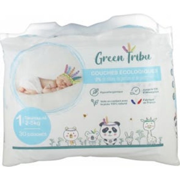 Green Tribu PañAles EcolóGicos T 1 2-5 Kg 30 Uds-image
