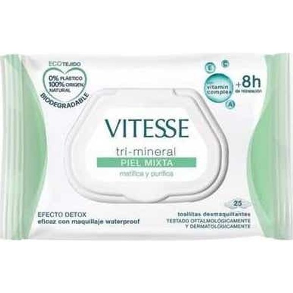 Vitesse Tri-Mineral Toallitas Desmaquillantes Piel Mixta 25Uds-image