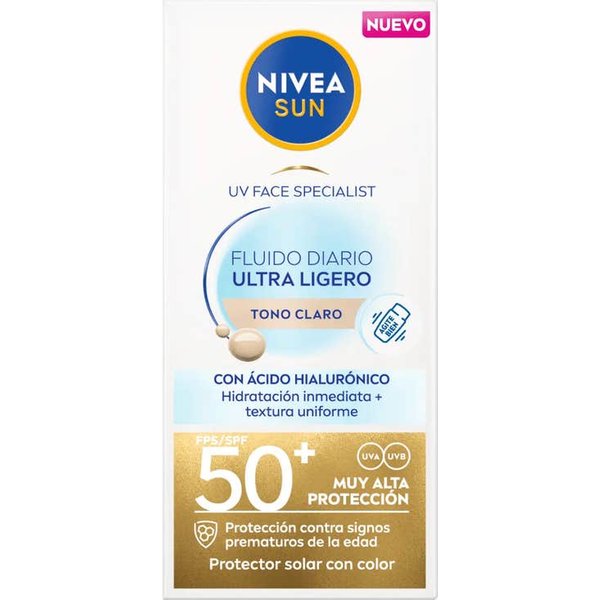 Nivea Sun Fluido Diario ProteccióN Facial Spf50 Claro 40 Ml-image