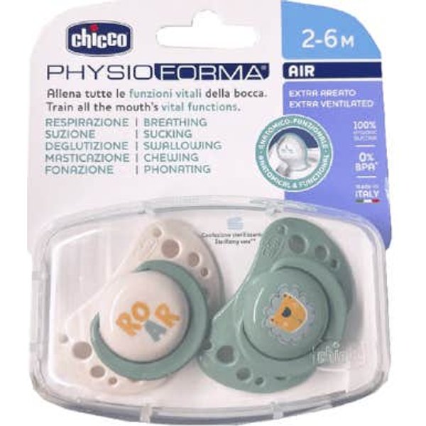 Chicco Physioforma Air 2-6M Chupete Silicona Neutro 2Uds-image