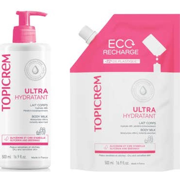 Topicrem Ultra Hydratant Lait Corps 500 Ml + Eco Recharge 500 Ml-image