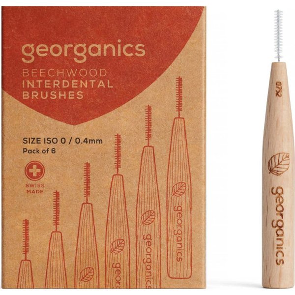 Georganics Cepillo Interdental Madera De Haya 0/0.40 Mm 6 Uds-image