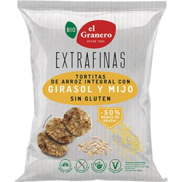 El Granero Tortitas Arroz Integral Girasol Y Mijo Bio 60G-image