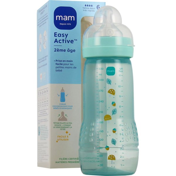MAM Easy Active BiberóN Tetina Flujo Muy RáPido +6M Ice 330 Ml-image