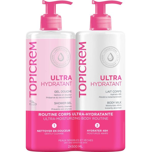 Topicrem Uh Leche Ultra Hidratante + Gel Ducha Set 2X500 Ml-image