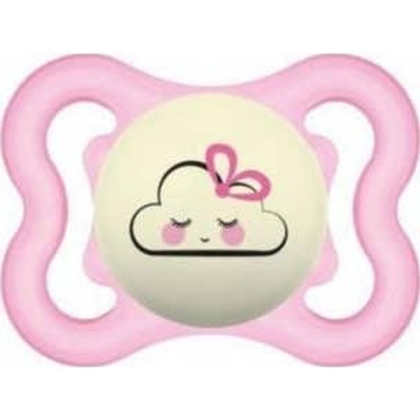 Mam Supreme Night Sucette Silicone +16M Rose 1Ud-image
