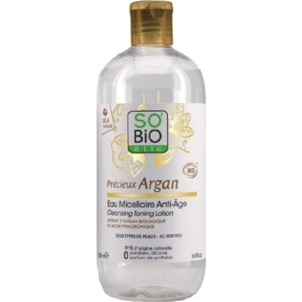 So Bio Etic Agua Micelar Antiedad HialuróNico ArgáN Bio 500Ml-image